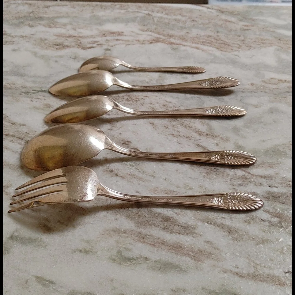 1954 'Riviera Revisited' Silver Plate Serving Utensils